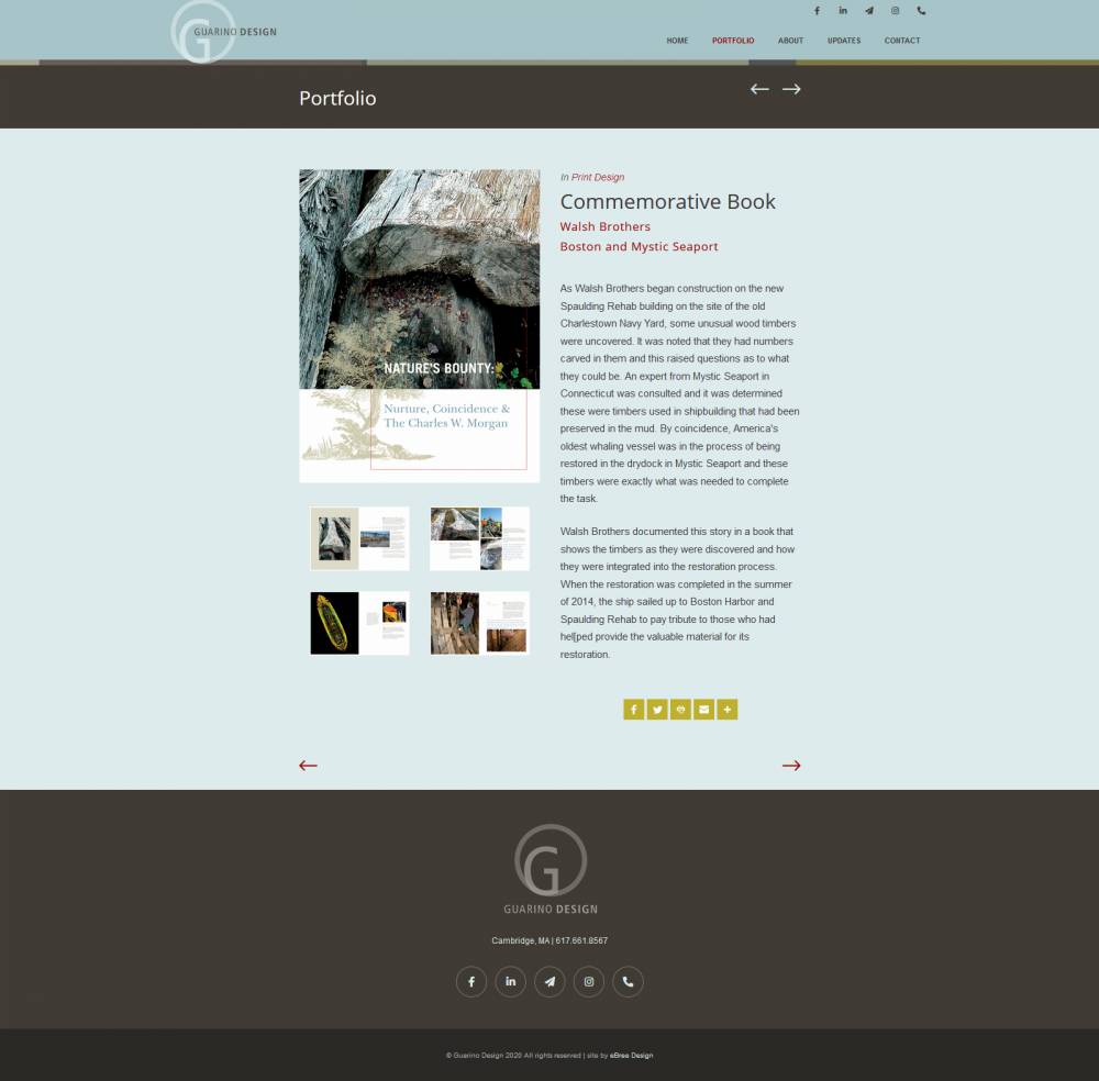 Project details - guarinodesign.com © by eBree Web Design