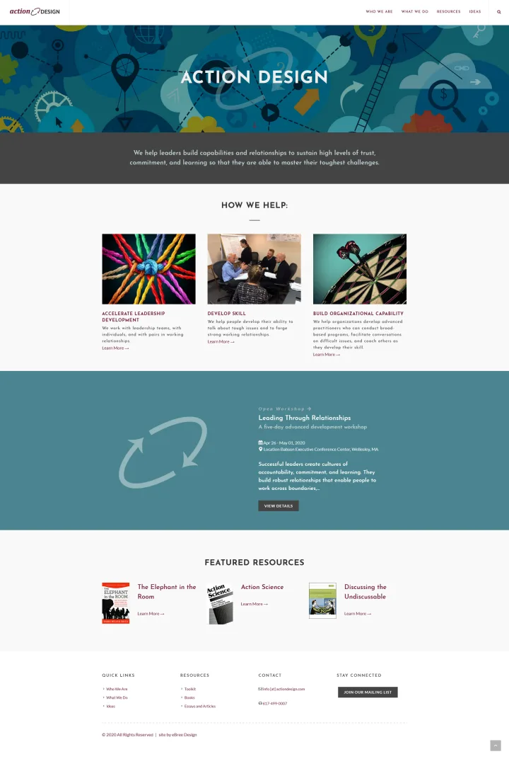 Action Design website screenshot