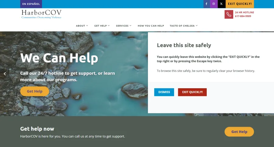 View HarborCOV Domestic Violence Nonprofit website
