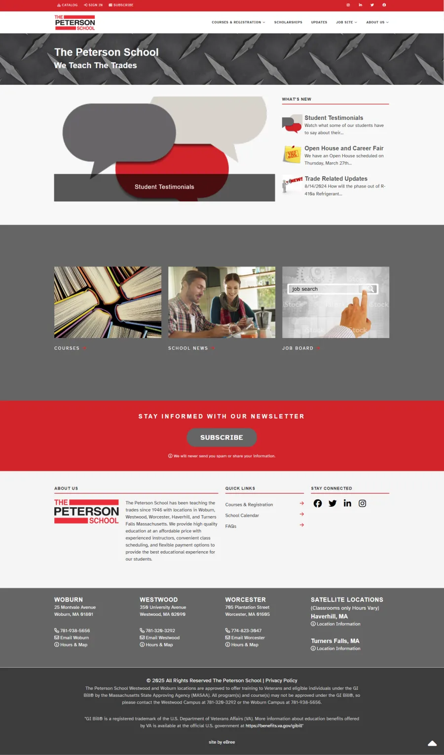 View Peterson School Trade School website