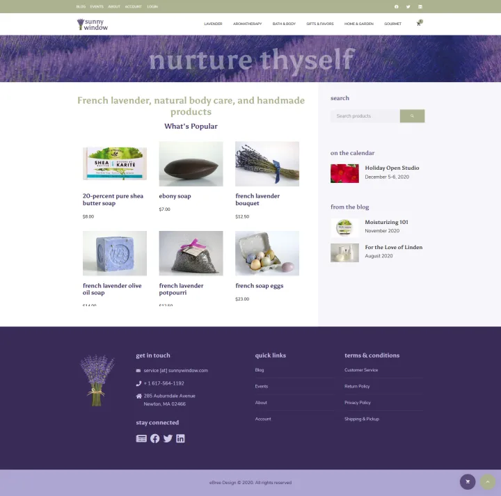 Sunny Window website screenshot