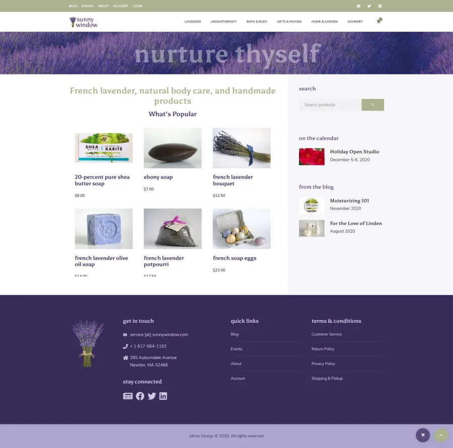 View Sunny Window Ecommerce website
