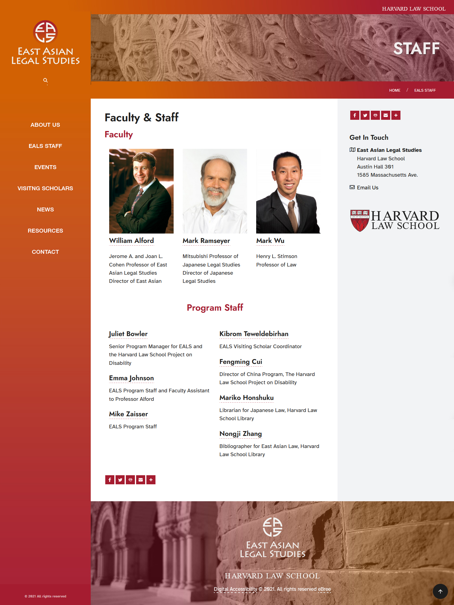 Easy-to-build page layouts - https://eals.law.harvard.edu © by eBree Web Design